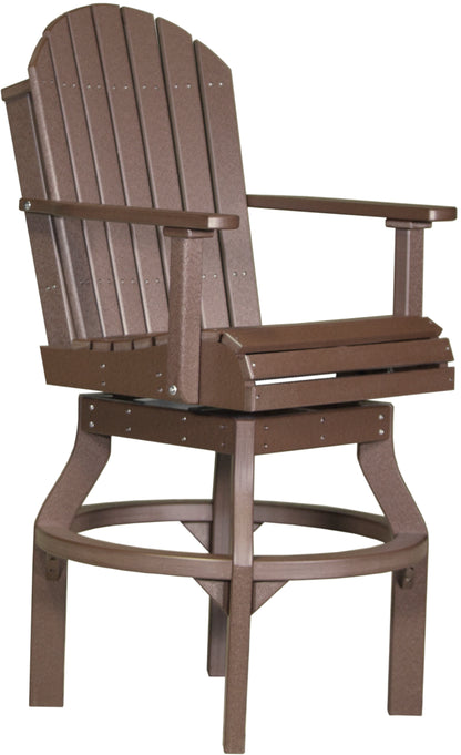 LUXCRAFT Poly Adirondack Bar Swivel Chair 2 Piece