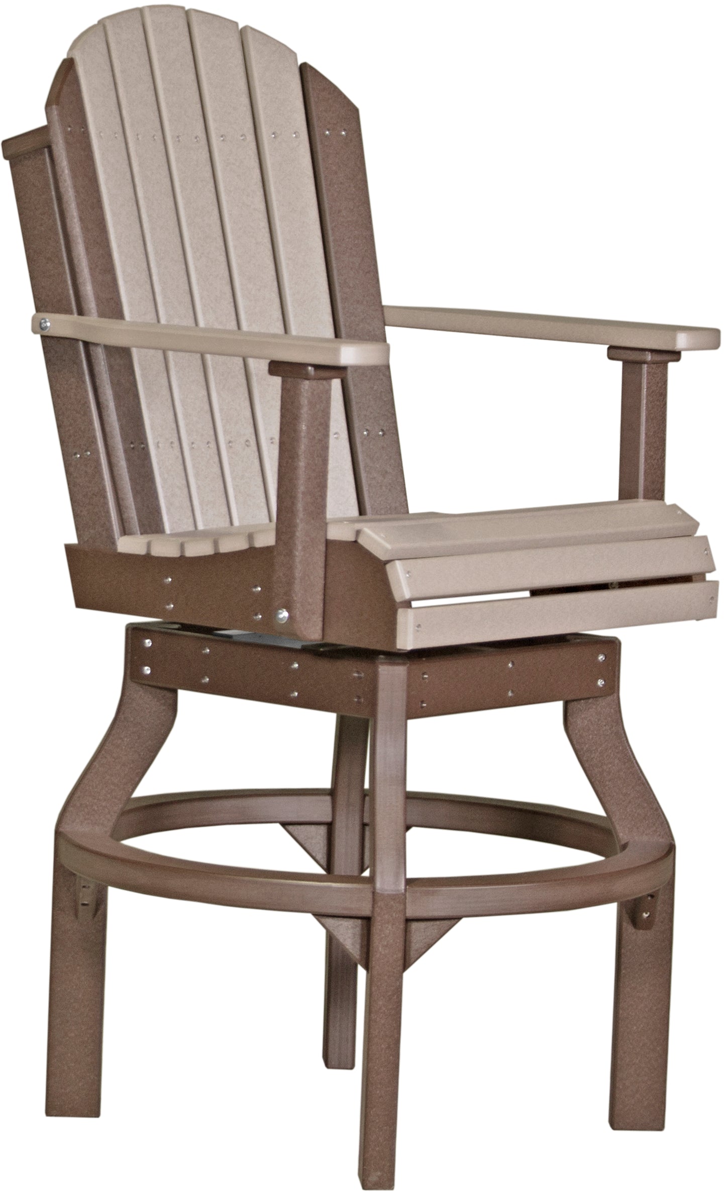 LUXCRAFT Poly Adirondack Bar Swivel Chair 2 Piece