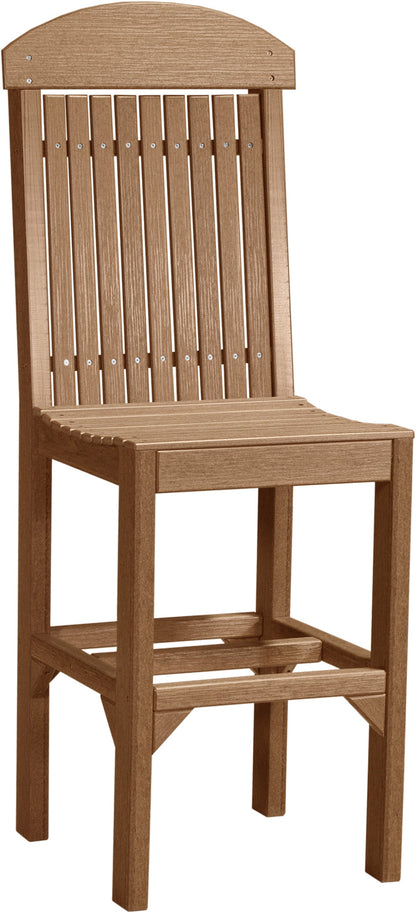 Poly Classic Bar Chair in high-density poly lumber, front view showcasing durable craftsmanship and eco-friendly material.