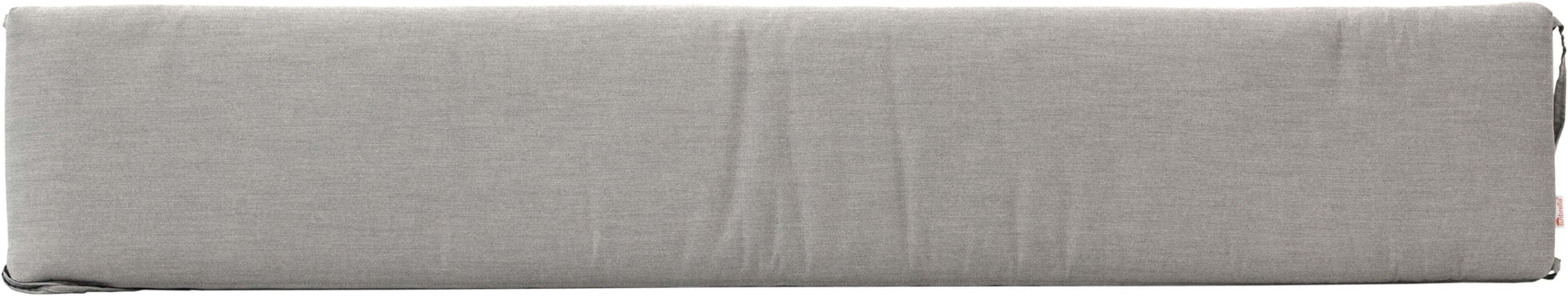 72" Cafe Bench Cushion in Spectrum Dove - Light Grey Stripes on White Background, Soft and Peaceful, Great for a Calm Setting