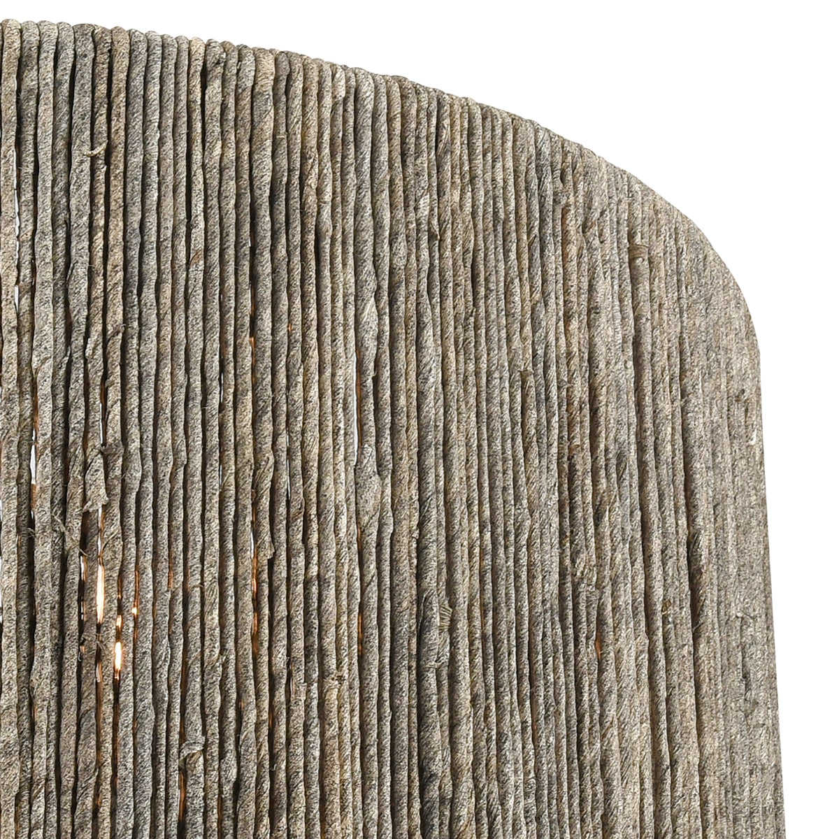 Close-up of Abaca rope texture in neutral tones.