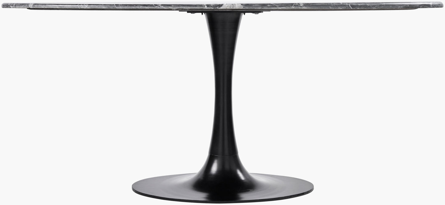 SURYA Anatalia Black Oval Dining Table