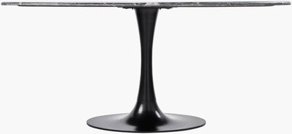 SURYA Anatalia Black Oval Dining Table