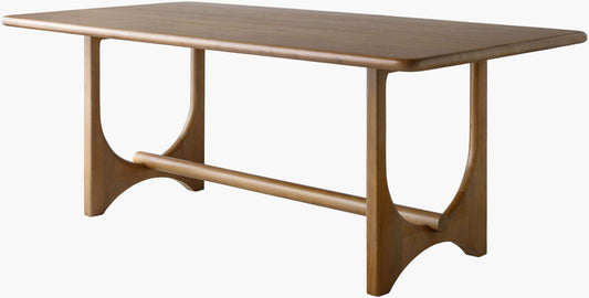 Full view of the Arland Brown Scandinavian Dining Table by Surya