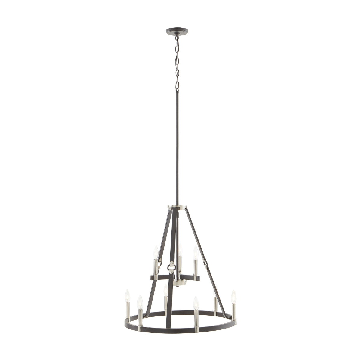 Modern transitional chandelier with a clean, minimal design.