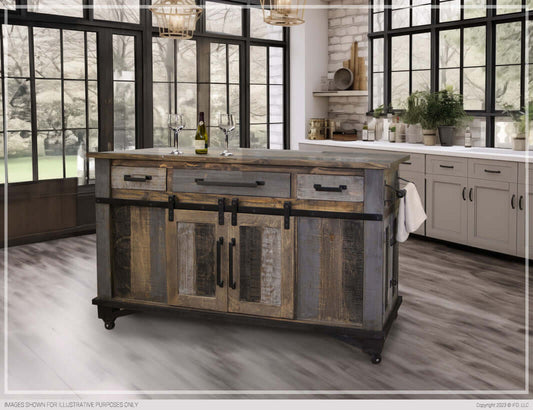 Transitional kitchen island in a modern kitchen setting.