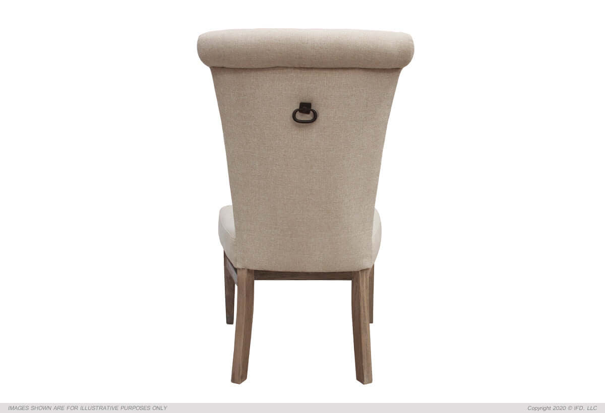 Rear view of Bonanza Dining Chair showcasing the handle on the backrest.