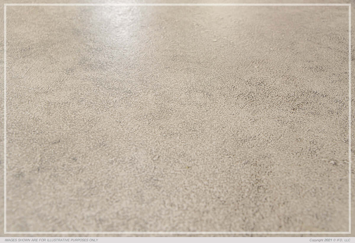 Close-up of faux marble dining table surface.