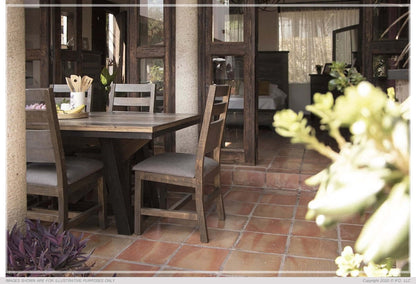 Antique Gray Dining Table highlighting its spacious design and superior craftsmanship in a home setting.