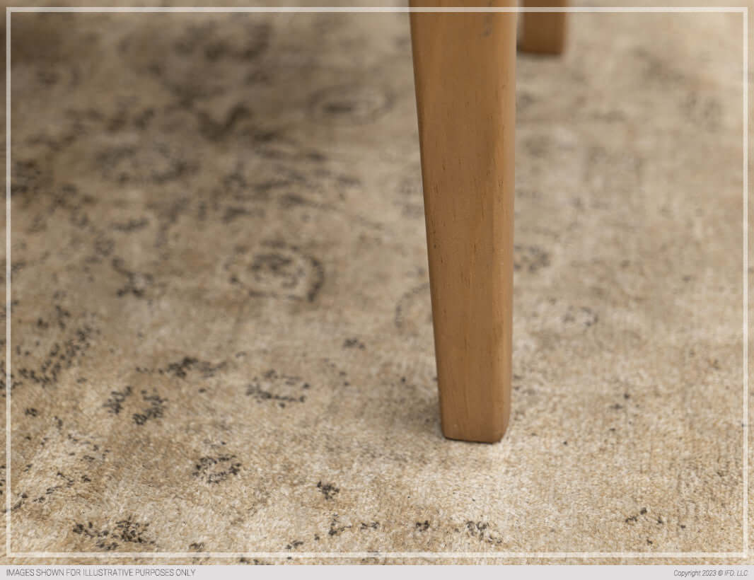 Close-up of the Giza Dining Chair leg showcasing its natural finish.