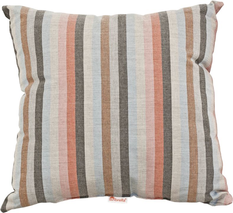 Surround Dusk LuxCraft throw pillow, featuring a soft array of earthy stripes in Sunbrella® fabric, perfect for adding warmth and style to any outdoor setting.