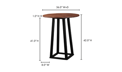 MOE'S Tri-Mesa Brown Bar Table