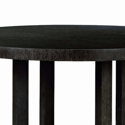 Close-up detail of the edge of the Sunset Black Round Dining Table