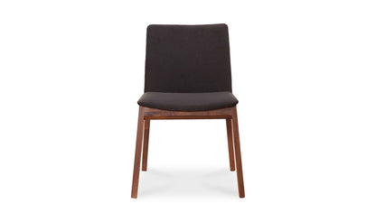 Front view of single Deco Black Dining Chair.