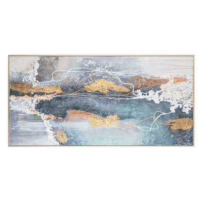 Horizontal view of the oversized Bounding Main hand-painted abstract canvas.