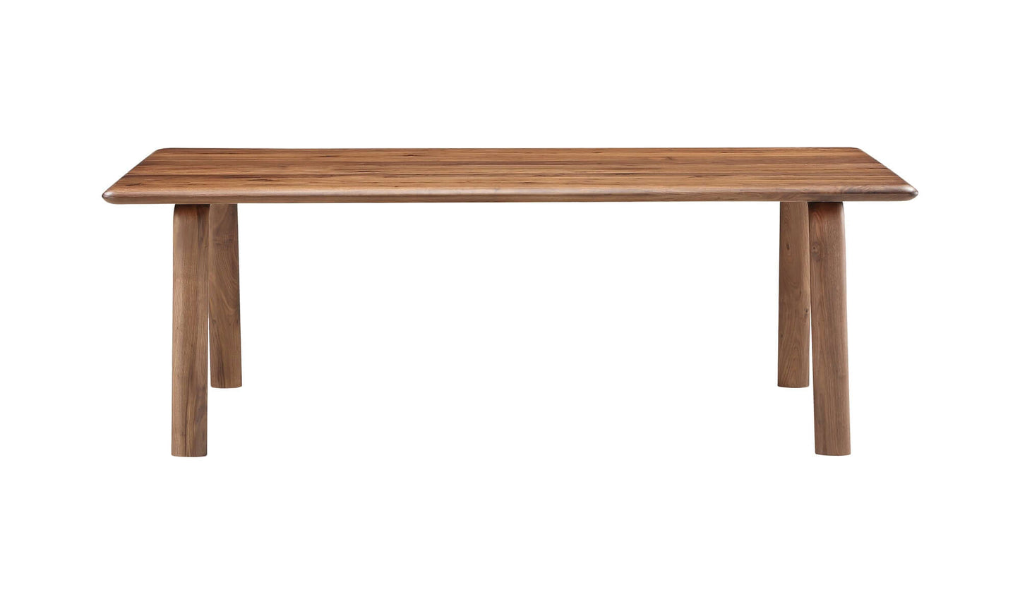 Malibu Dining Table – Front View with Walnut Wood Finish