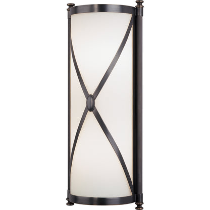 Chase Wall Sconce in deep patina bronze finish.