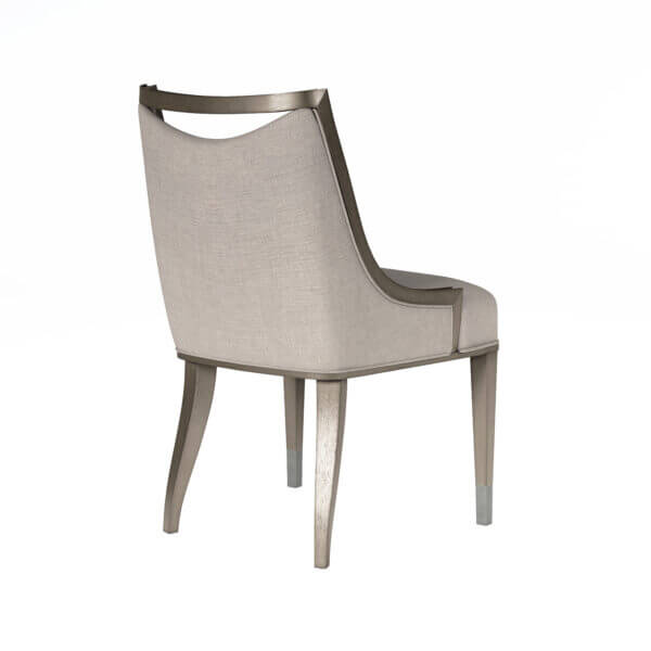 Cove Transitional Dining Room Chair - Side View showcasing the elegant curved back and sleek design.