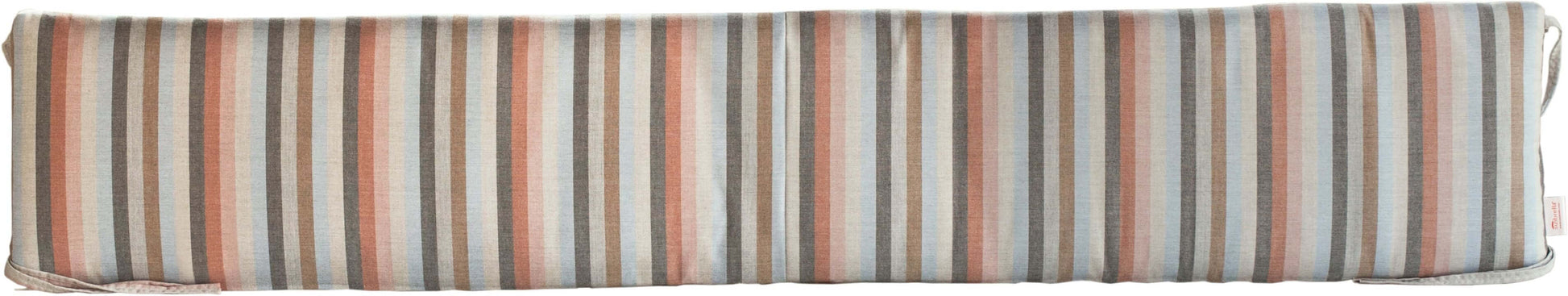 72" Cafe Bench Cushion in Surround Dusk - Muted Earth Tones with Stripes, Warm and Welcoming, Enhances Any Outdoor Furniture Set