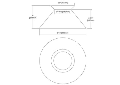 ELK HOME Cavendish 16" Semi Flush Mount - Echo Dining