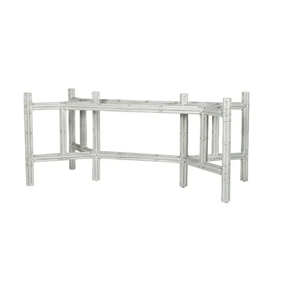 Mist gray finish of DAVID FRANCIS Medium Rectangular Table Base without glass.