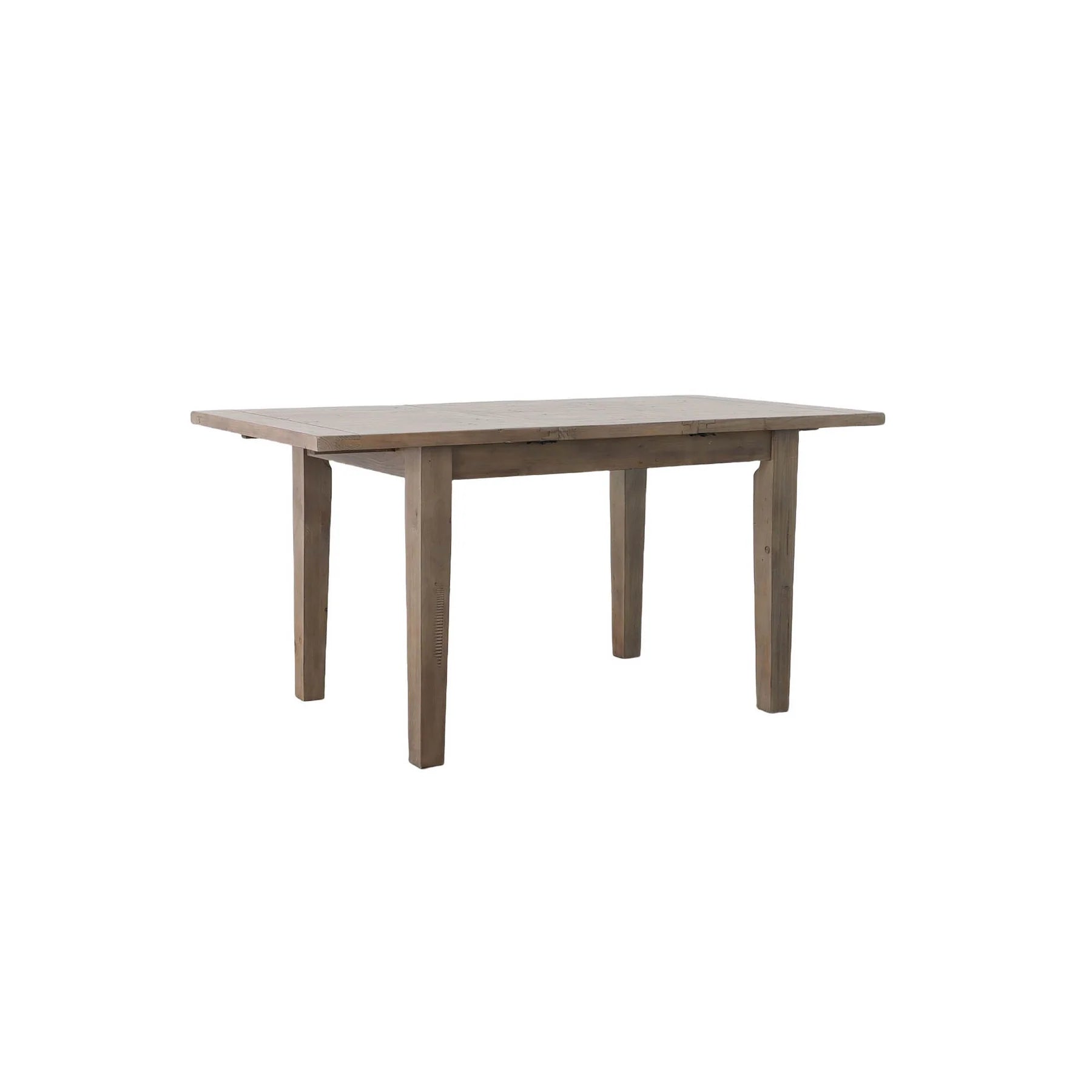 Angled view of the irish coast sundried small rectangular dining table with tapered legs