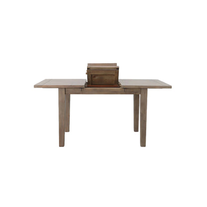 Irish Coast Sundried Small Rectangular Dining Table with butterfly leaf extension open