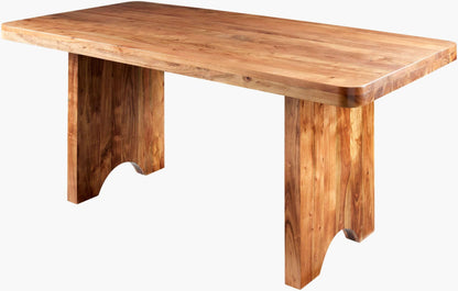 Full view of the Joiner Dining Table, showing the elegant design and robust Acacia wood construction.