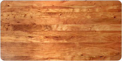  Top view of the Joiner Dining Table featuring the natural Acacia wood grain and sleek brown finish.