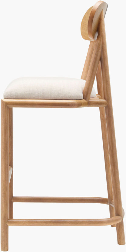 Profile view highlighting the sleek lines and modern design of the Keating Bar Stool.