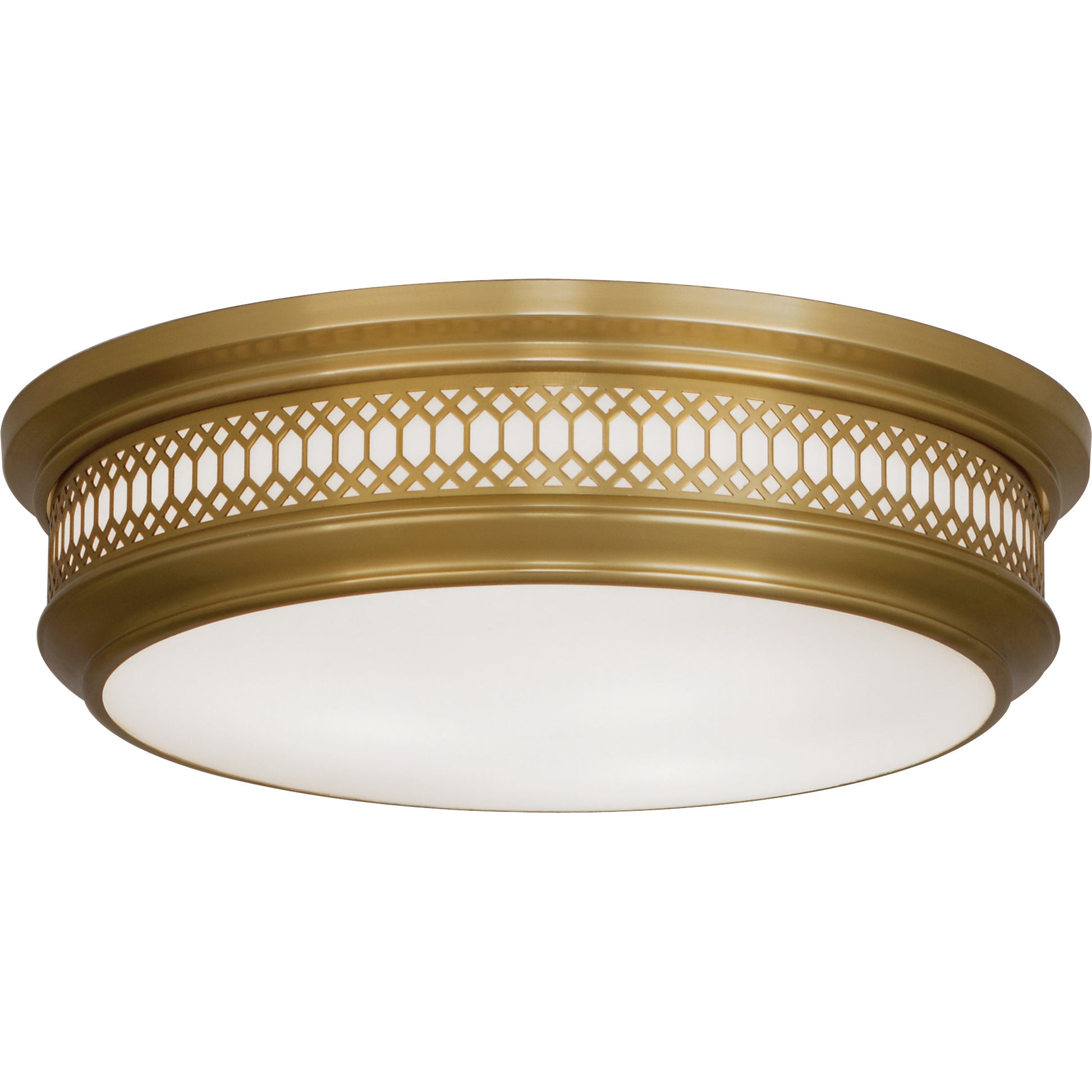 Large Williamsburg Tucker flush mount in antique brass, perfect for spacious dining rooms.