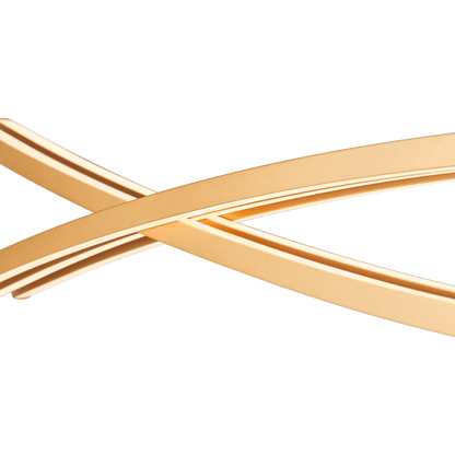 LED linear pendant light wishbone gold front glowing