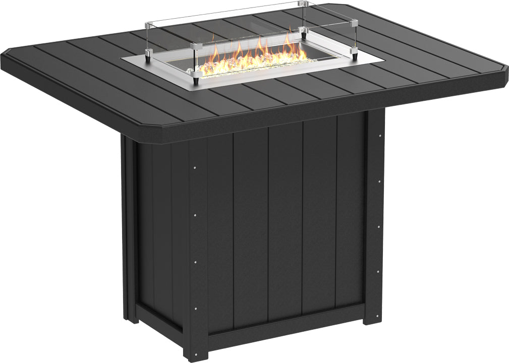 LUXCRAFT Lumin 62” Rectangular Bar Fire Table