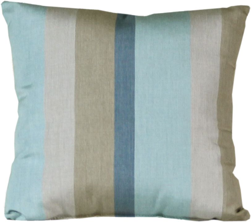 LuxCraft 15” outdoor toss pillow in Gateway Mist with soft pastel tones, designed with Sunbrella® fabric for all-weather use.