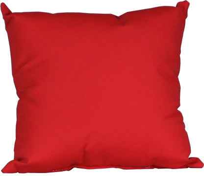 LuxCraft outdoor toss pillow in vibrant logo red color made with durable Sunbrella fabric.