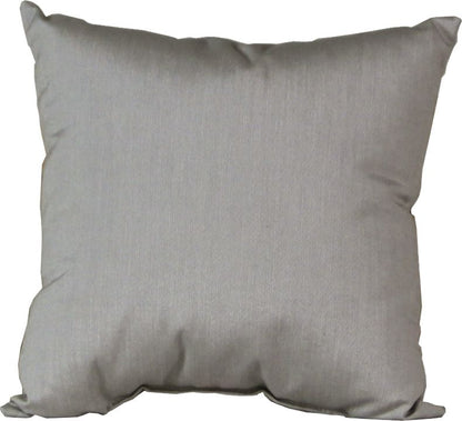 LuxCraft 15” toss pillow in spectrum dove color, offering a soft and neutral shade for outdoor settings.