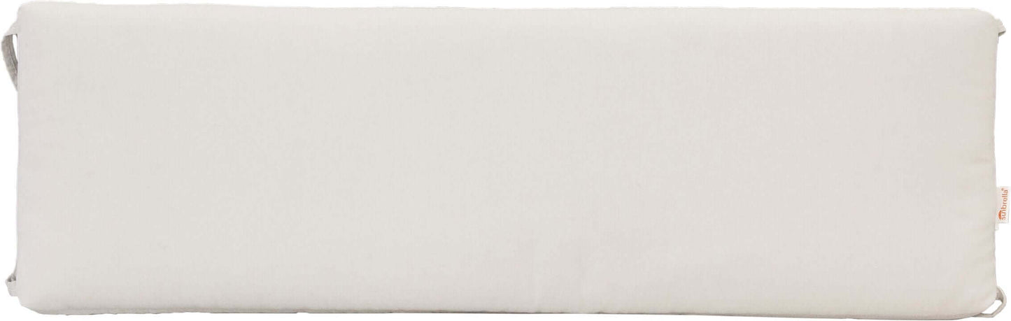 Solid white dining bench cushion in Canvas fabric, offering a clean and minimalist design.