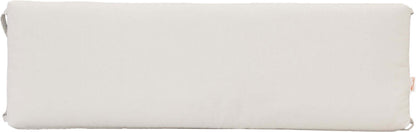 Solid white dining bench cushion in Canvas fabric, offering a clean and minimalist design.