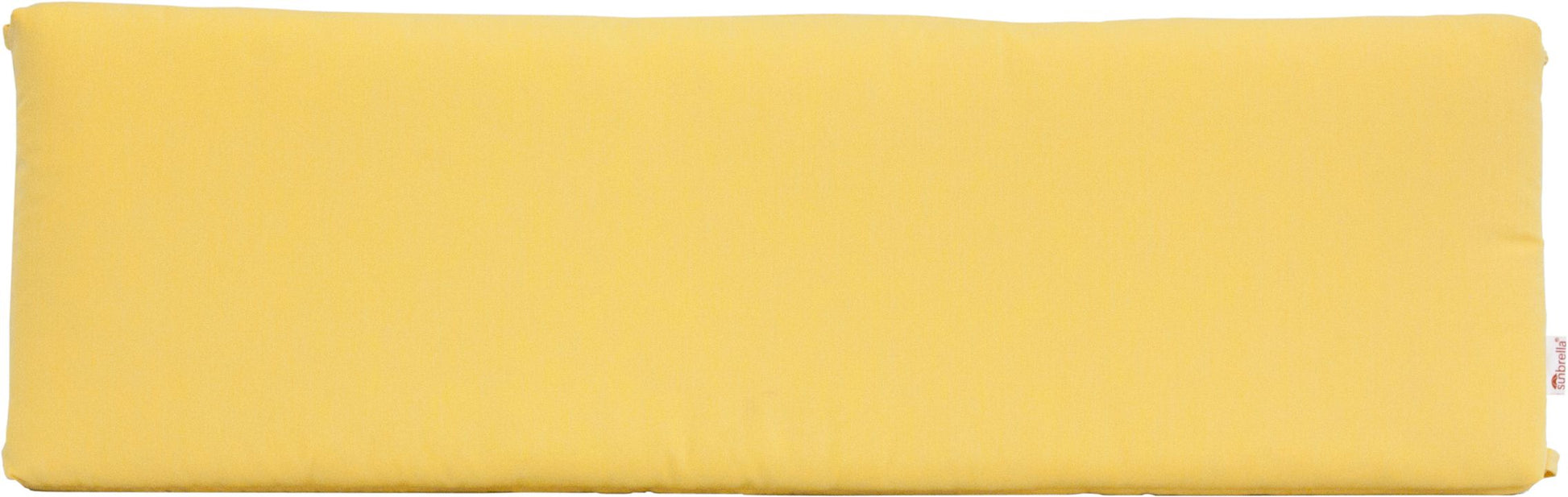 Buttercup outdoor Cushion: Solid yellow cushion, soft and bright, designed for comfort with side ties.