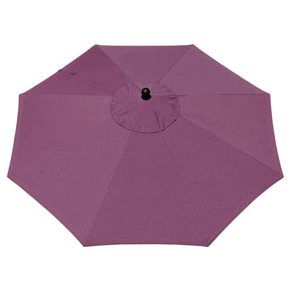 LuxCraft outdoor umbrella in Iris, a calming purple tone, adding a touch of elegance to any outdoor space.