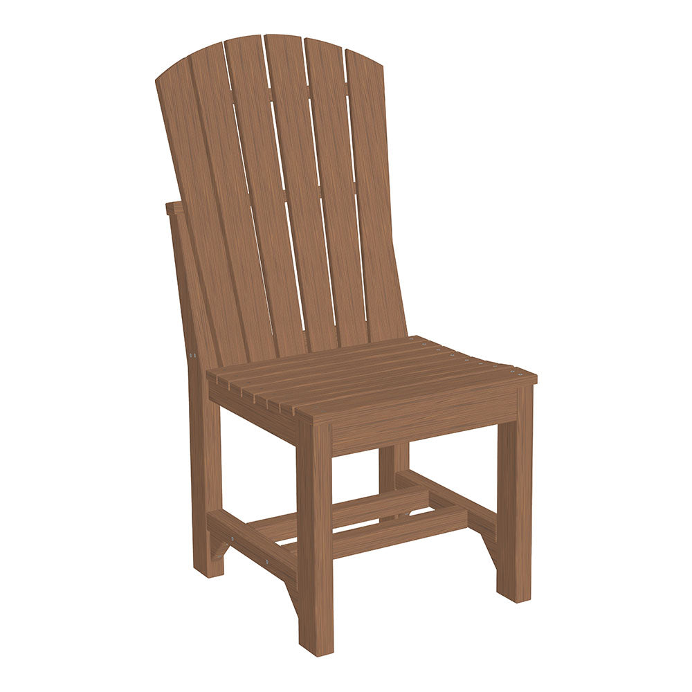 Warm Antique Mahogany Adirondack Chair, exuding a traditional aesthetic.