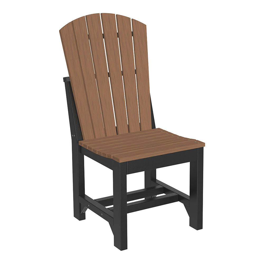 Luxurious Antique Mahogany & Black Adirondack Chair, displaying a rich finish and classic appeal