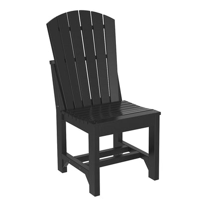 Sleek Black Adirondack Chair, ideal for contemporary or traditional outdoor settings