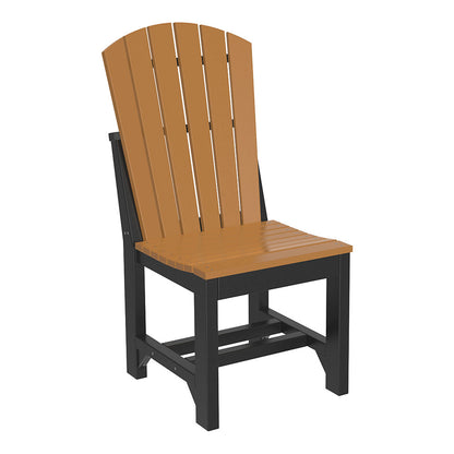 Cedar & Black Adirondack Chair, illustrating its durable build and stylish two-tone design.