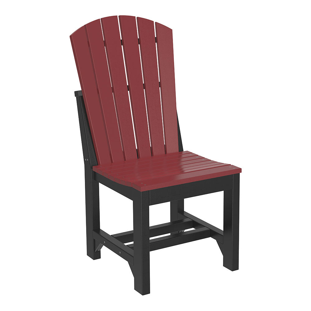 Cherrywood & Black Adirondack Dining Chair, highlighting its sophisticated color contrast.