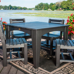 44" Island Outdoor Modern Square Dining Table