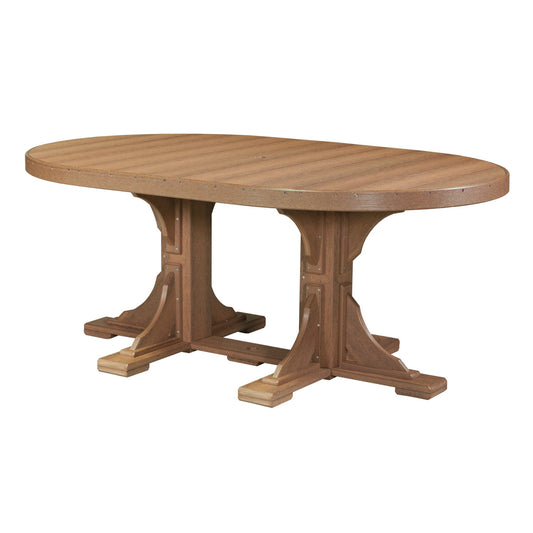 LUXCRAFT 4' x 6' Oval Adirondack Table Set 5 Piece