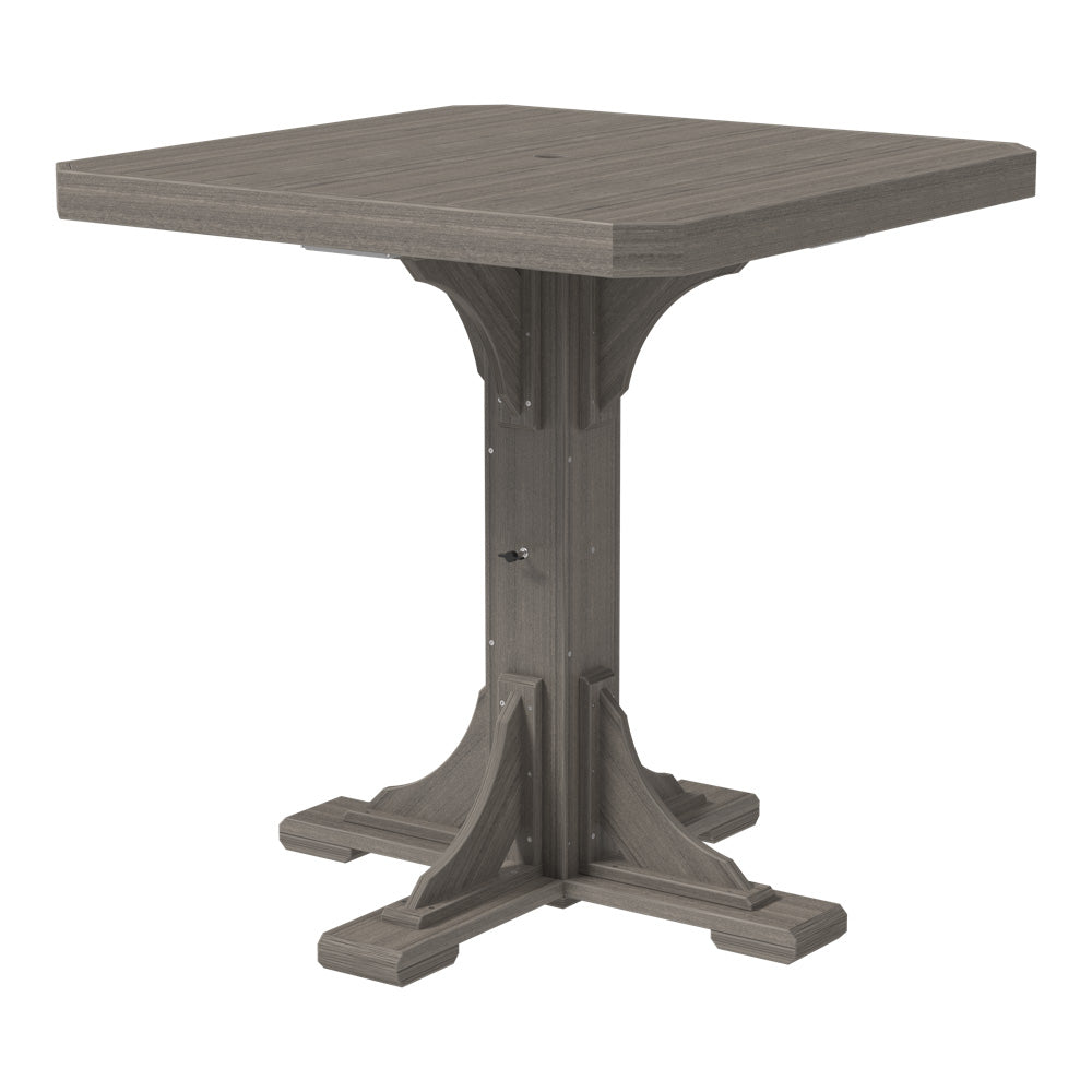  LuxCraft coastal gray square table, suitable for a small square patio table set.