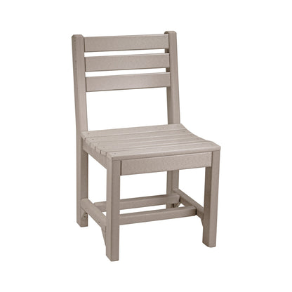 Weatherwood chair with a clean, minimalistic look, ideal for a small square patio table set.