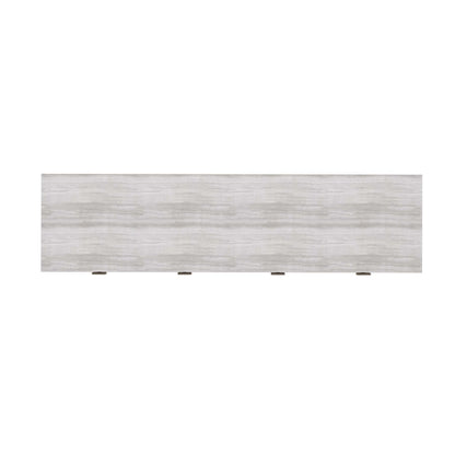  Overhead View of Mezzanine Transitional Accent Console, Showcasing Travertine Stone Top Finish